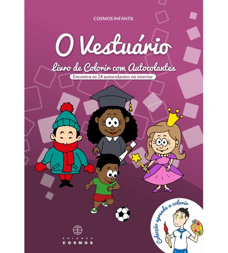 N.º 8 - O Vestuário - Livro de colorir com autocolantes